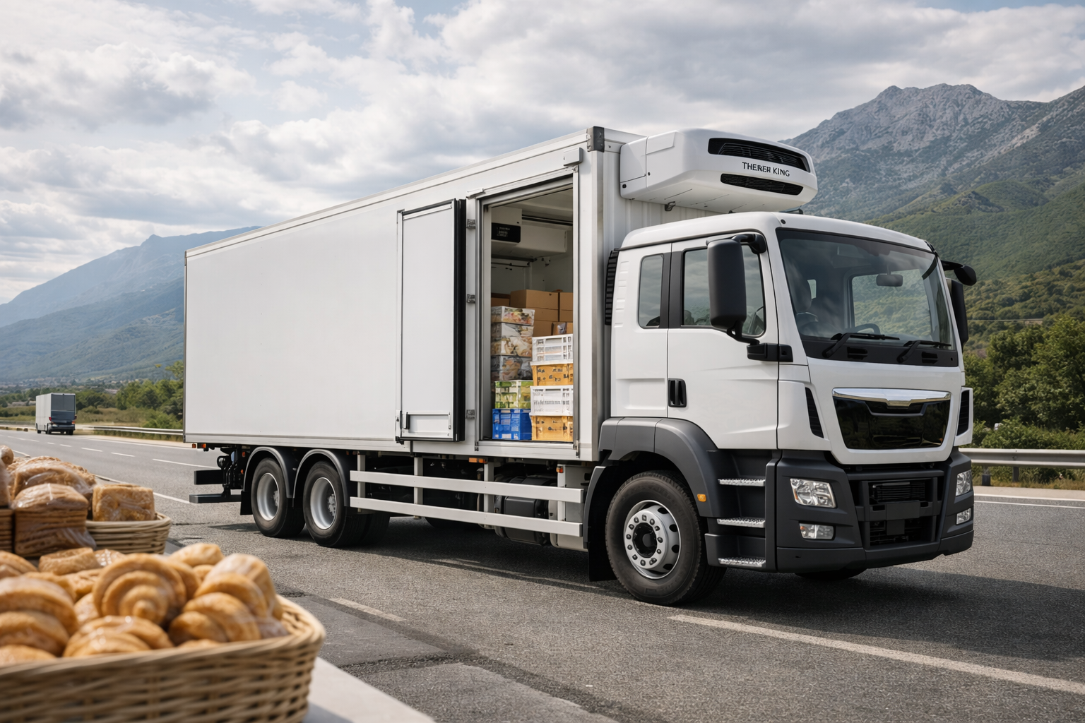Custom refrigerated container truck for businesses
